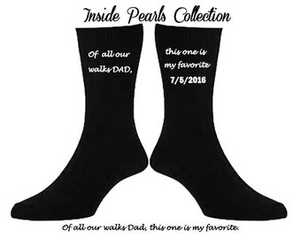 SALE! Of all our walks dad, this one is my favorite. father of the bride socks