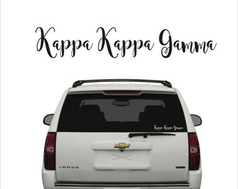 Kappa Kappa Gamma // Kappa // Sorority Vinyl Car Window Decal (Magnolia Sky) // Laptop Decal // Greek Letters Sticker Decal