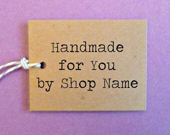 50 kraft tags personalized tags custom tags price tags hang tags gift tags product tags etsy seller supplies business labels merchandise tag