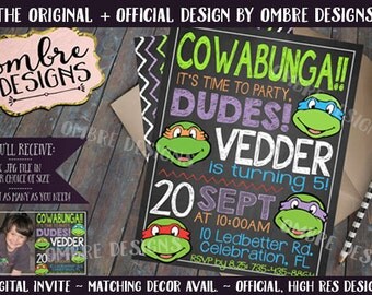 Ninja Turtle Invitation, Ninja Turtles Party, Ninja Turtles Invitation, TMNT Invitation, Ninja Turtles, Invite, TMNT Party, Birthday