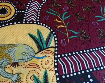 Australian Fabric, Lizard, by the Half Yard