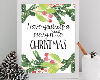 8x10 christmas art print christmas decor printable wall art merry little christmas - Christmas Wall Decor 8x10 christmas art print christmas decor printable wall art merry little christmas - Christmas Wall Decor