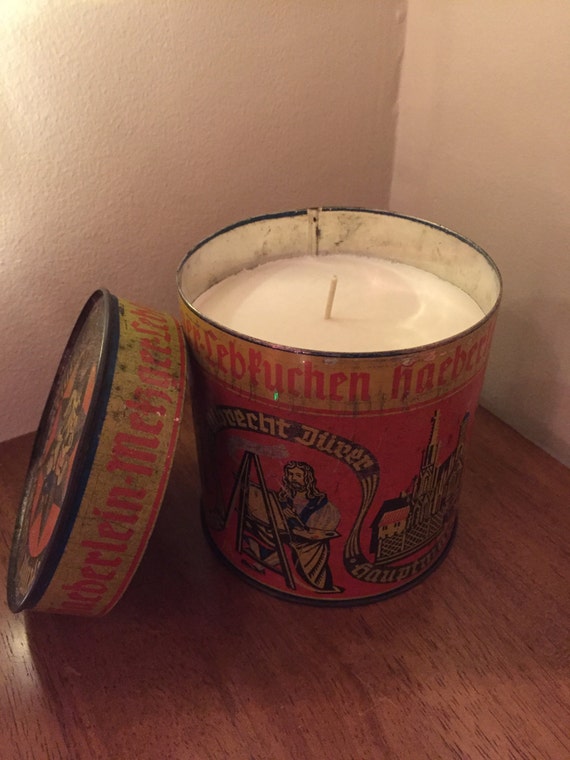Vintage German Tea Tin Candle