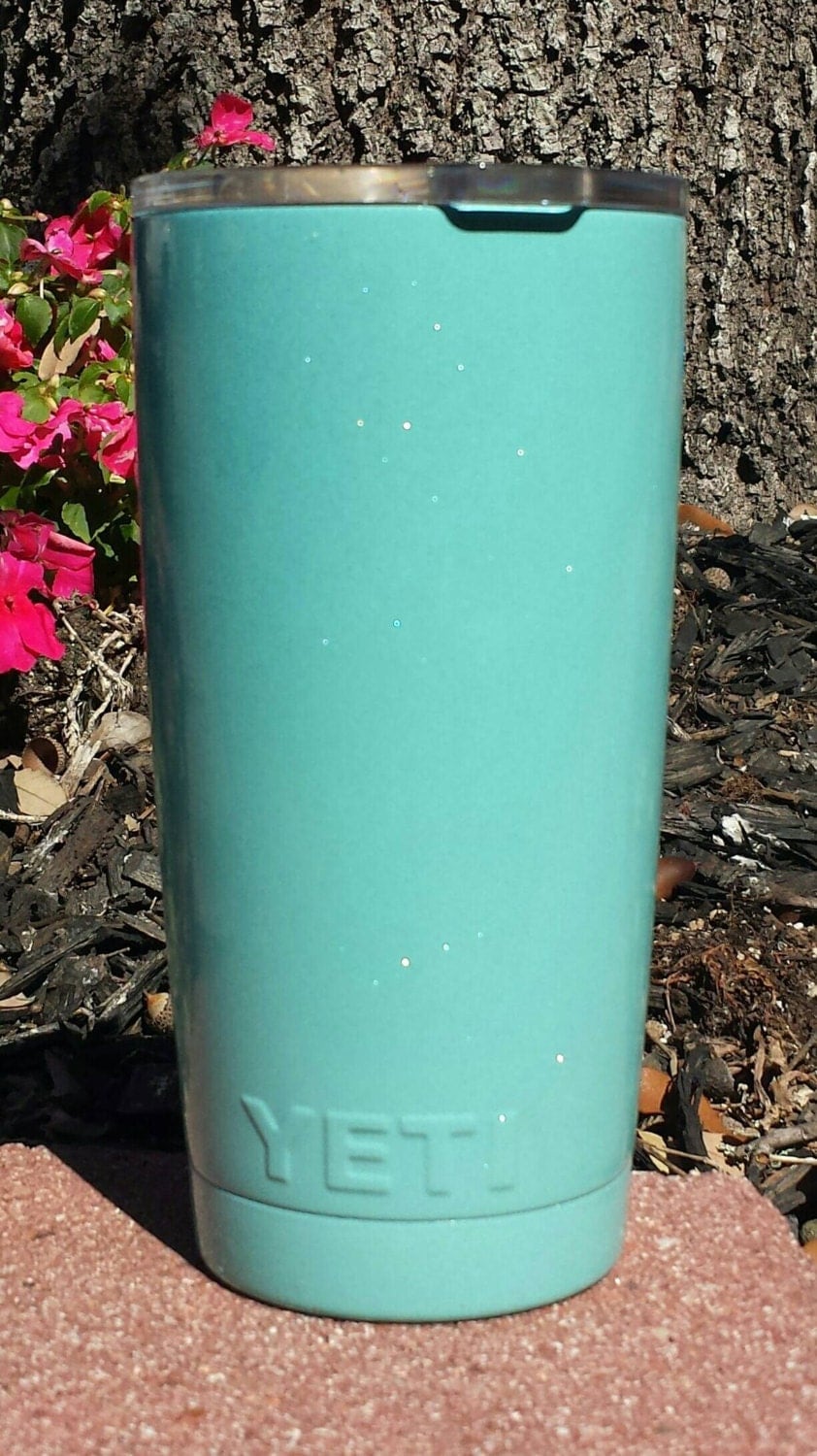 Yeti / RTIC Rambler seafoam green baby blue by TheCraftyLemonTree