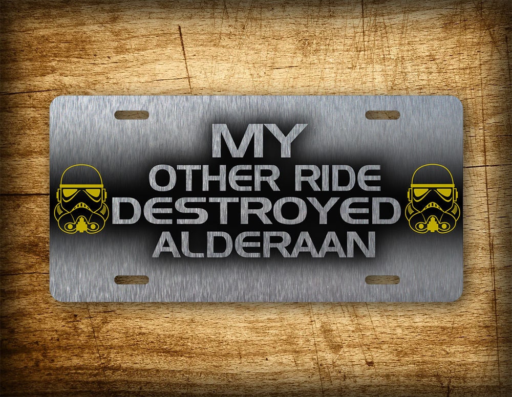 Star Wars Themed License Plate Storm Trooper Darth Vader