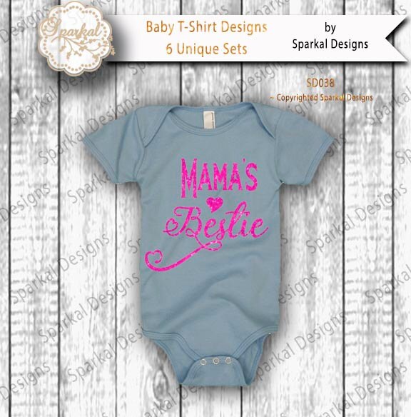 Download Valentine Baby Shirt SVG Cut Files Bundle of 6 Bodysuit HTV