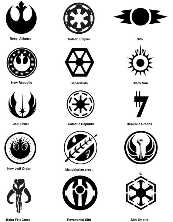 Items similar to Star Wars Crest Symbol vinyl decal macbook laptop car ...