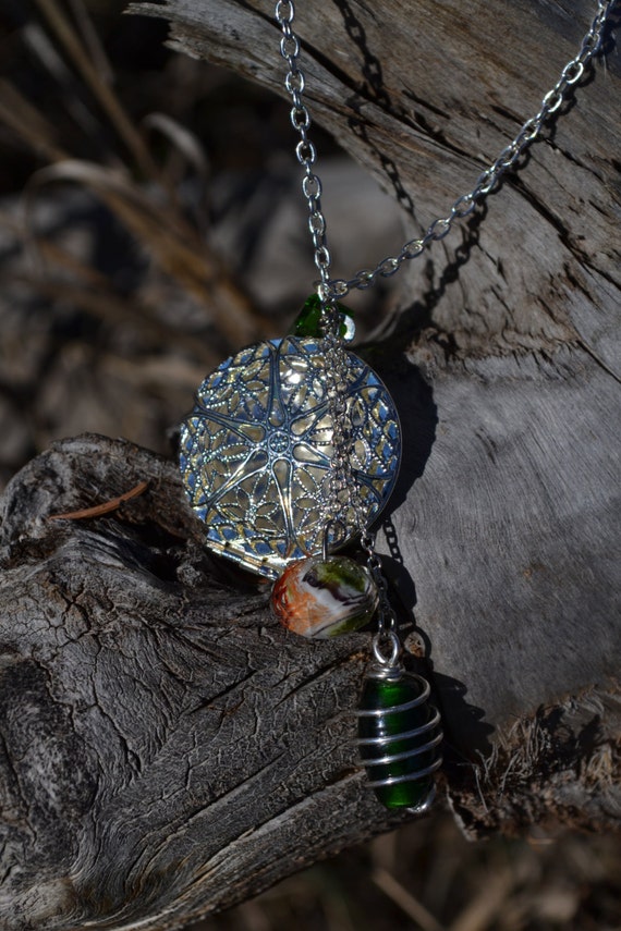 Items similar to Diffuser Necklace, Handmade Necklace, Locket Necklace