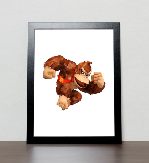 Donkey Kong Print Video Game Art Donkey Kong by CrownPrintables