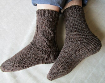 Knit men's socks Hand knit socks Men's knitted socks Woolen knitted socks Handmade socks Warm mens gift for dad brother husband