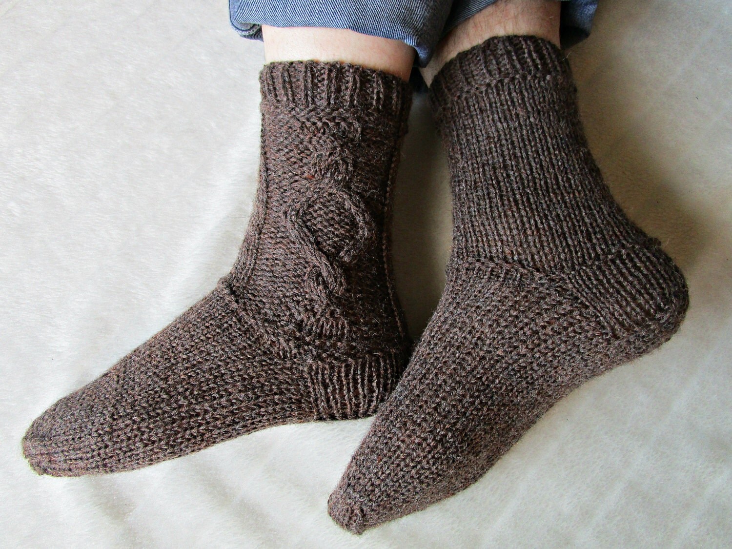 Knit men's socks Hand knit socks Men's knitted socks