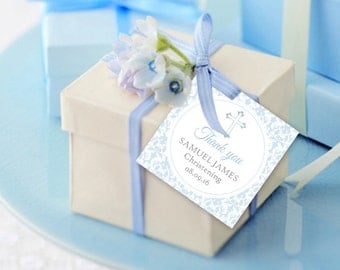 BAPTISM Favor Tag, Blue Gift Tags, Baptism Favor Tag, Baptism Printable, Boy Baptism Bonbonniere, Printable Baptism Favor Tag, Boy Baptism