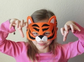 Kids Felt Zoo Animal Mask