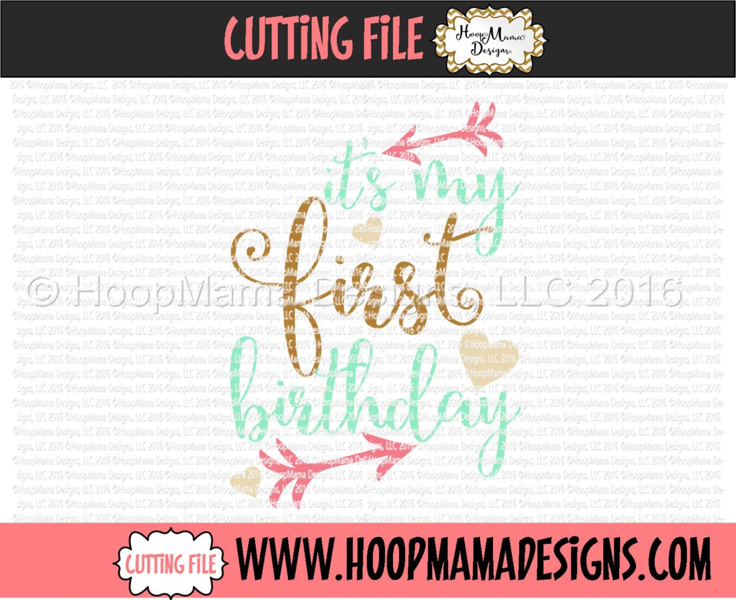 Download It's My First Birthday SVG DXF eps and png Files for