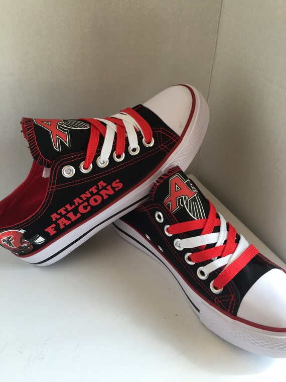 Atlanta Falcons tennis shoes by sportshoequeen on Etsy