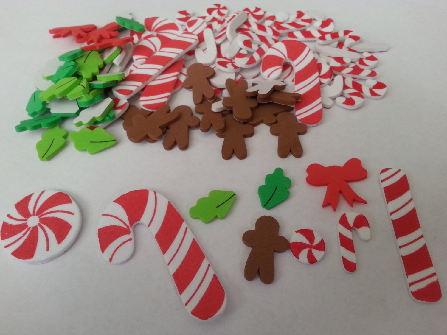 Christmas foam stickers candy canes gingerbread by TheWeddingHouse