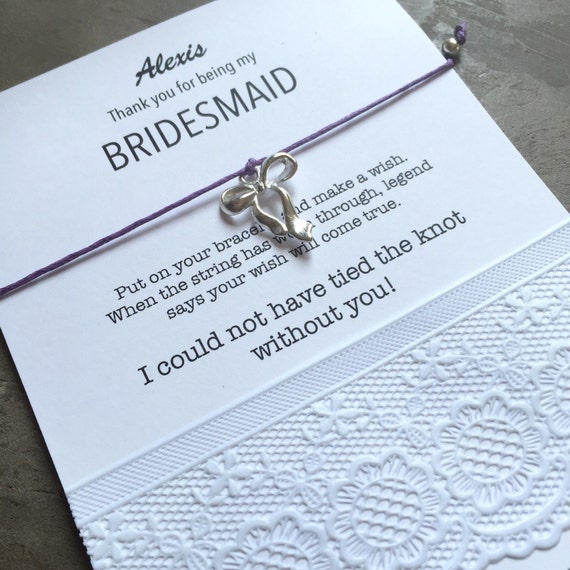 Silver bridesmaid bracelet