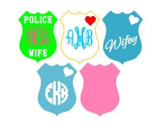 Set of Police Badges SVG, Studio 3, DXF, PS, Ai and Pdf Cutting Files for Electronic Cutting Machines