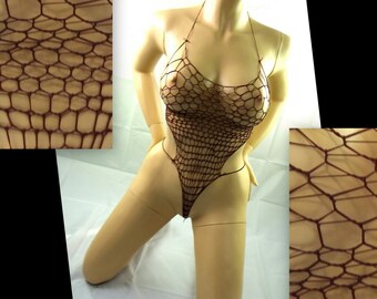 BURGUNDY elastic- rubber style , lace corset. half open bottom ,fetish fishnet lace, great bdsm outfit . sexy lace fetish, few sizes left