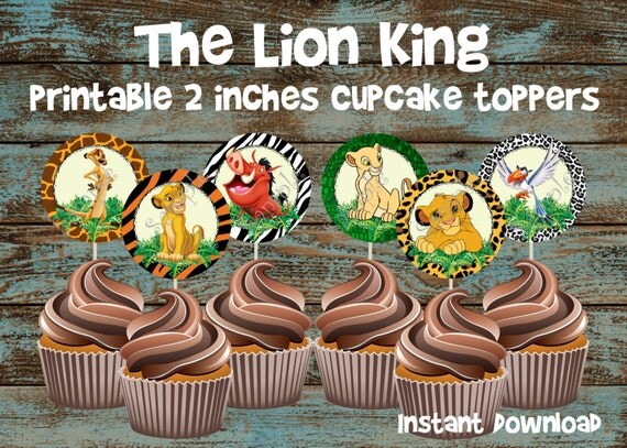 Lion King Cupcake Toppers Lion King By 954onlineinvitations