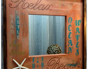 Bathroom Mirrors Coastal beach mirror | etsy Bathroom Mirrors Coastal beach mirror | etsy