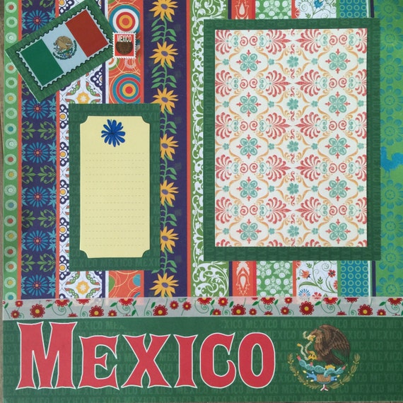 Mexico 12x12 2page scrapbook layout