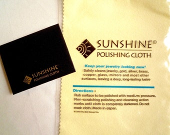 Sunshine polishing cloth, Jewelry cleaning cloth, Large or small cloth, Shipping included for the US customers, Silver and brass polisher