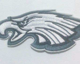 Philadelphia Eagles Logo Iron On Patch 4" x 1 1/4" Football Logo Sewn On or Iron On Free Shipping