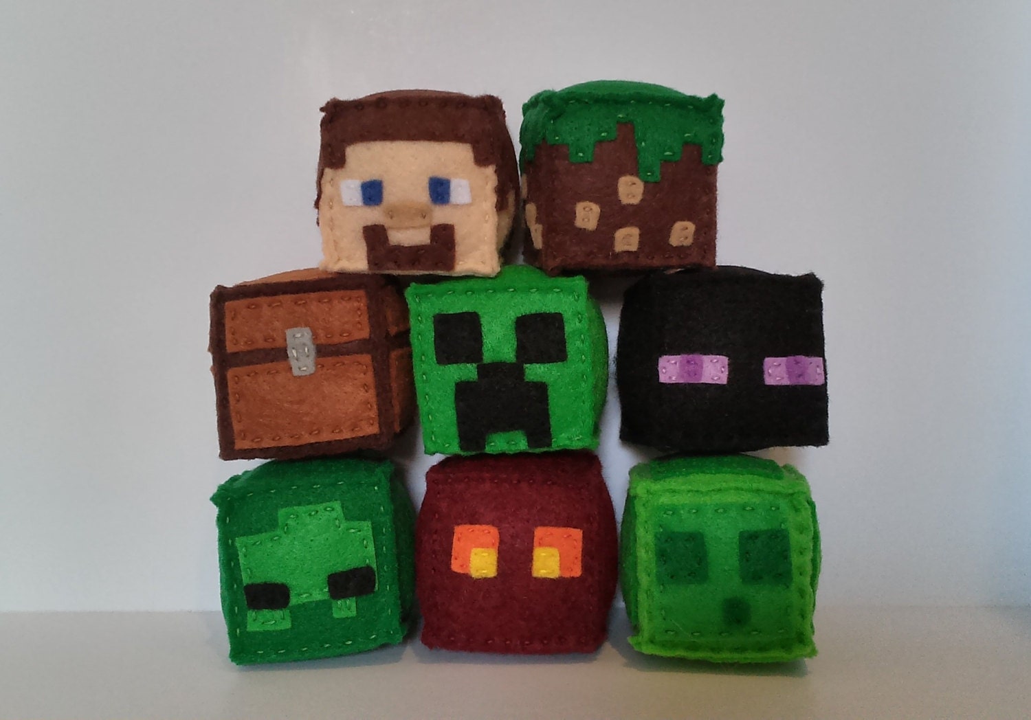 Minecraft Block Party Favor Handmade Felt by PlushiesbyRenee