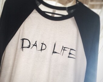 Dad life - Salt life - Father's day shirt - Fathers day gift - Baseball style - 3/4 sleeve - S M L XL - Gift for dad - New Dad