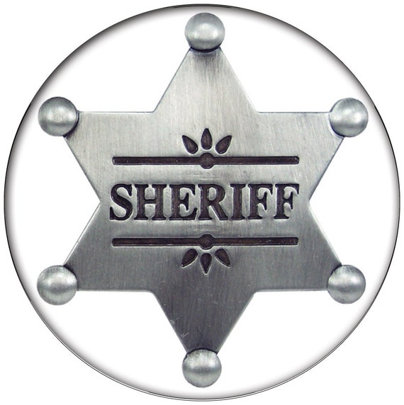 SHERIFF 3 Pin Back Button for diy Halloween by Badgelady117