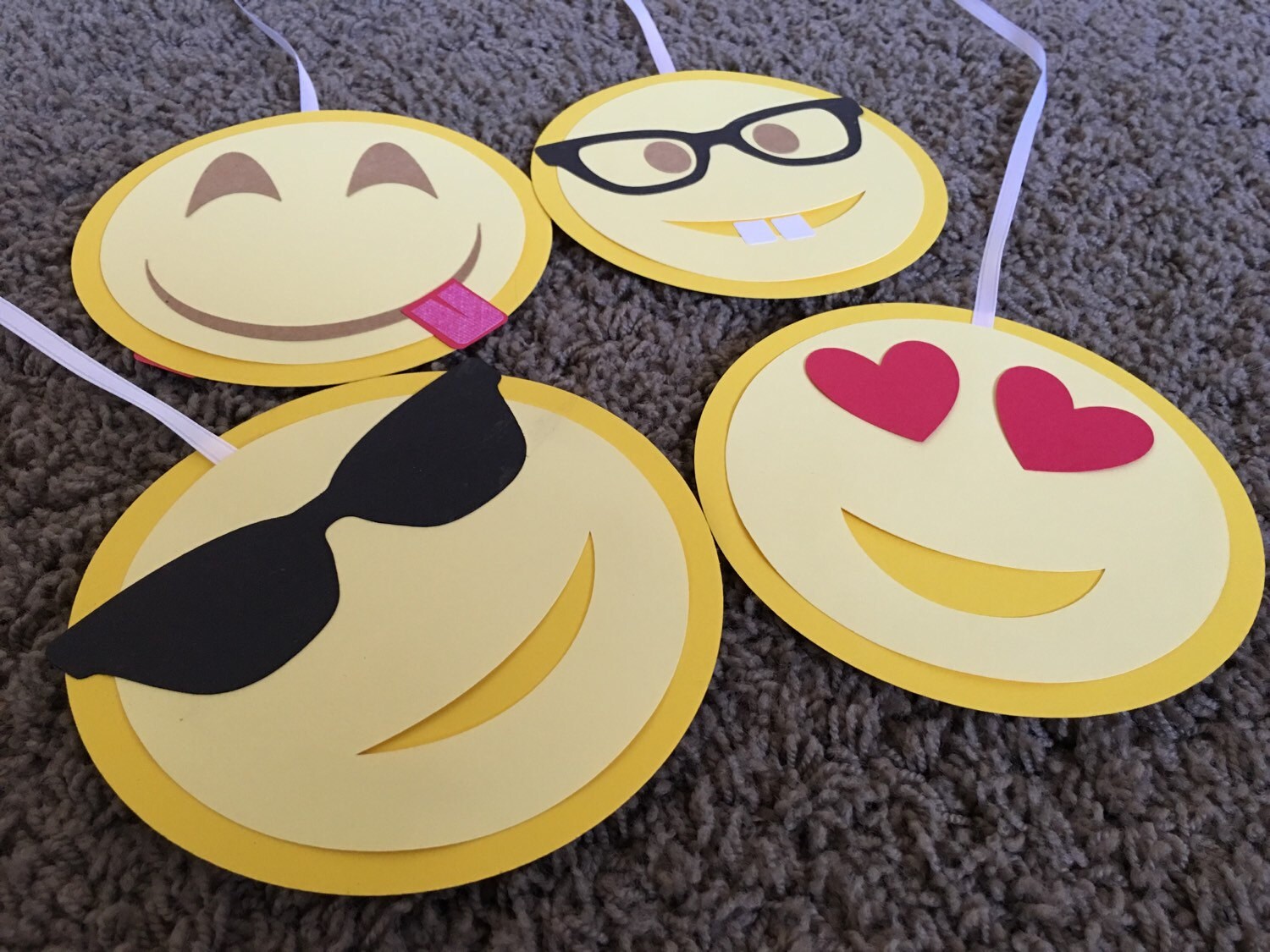 Large Emoji inspired hanging decor party decoration