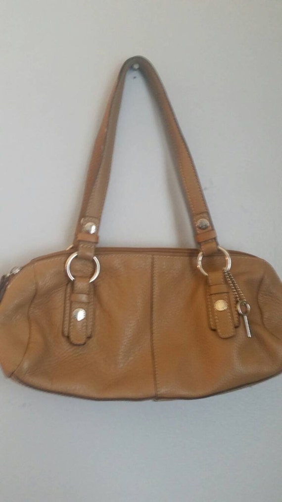 fossil tan handbag