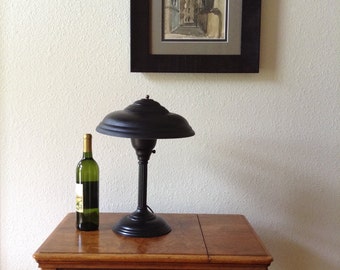 Vintage Atomic Lamp, Mid Century Modern Lamp, Desk Lamp, Table Lamp, Black Lamp, 3 Way Lamp