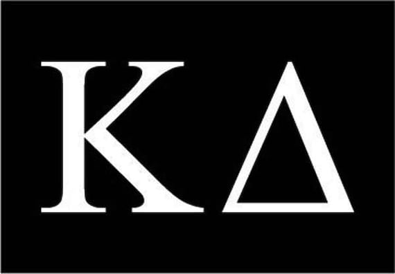 Kappa Delta Sorority greek letters decal vinyl window bumper