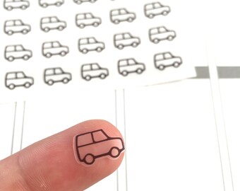 54 Car Planner Stickers, Travel Planner Stickers, Transparent Planner Stickers, Clear Planner Icons, Planner Sticker