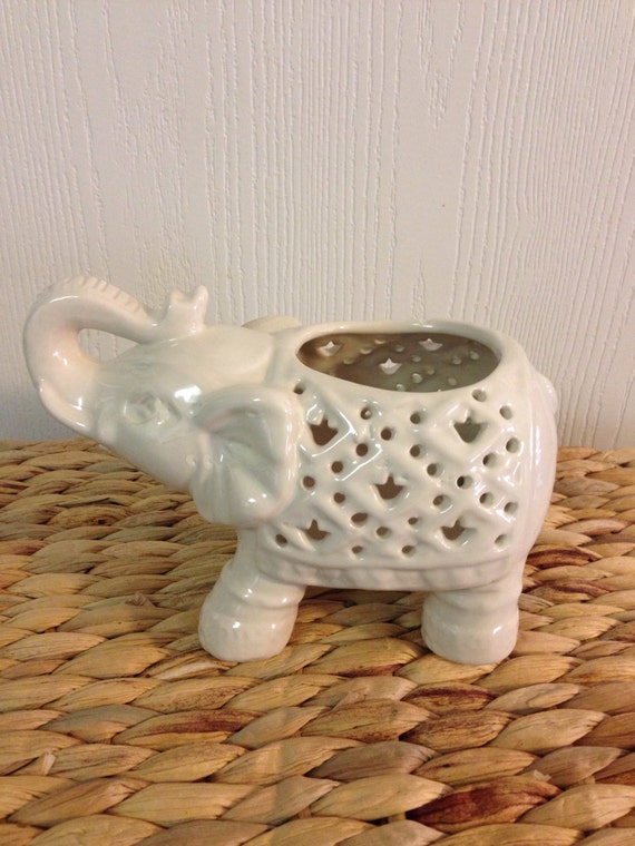 Ceramic Elephant Candle Holder