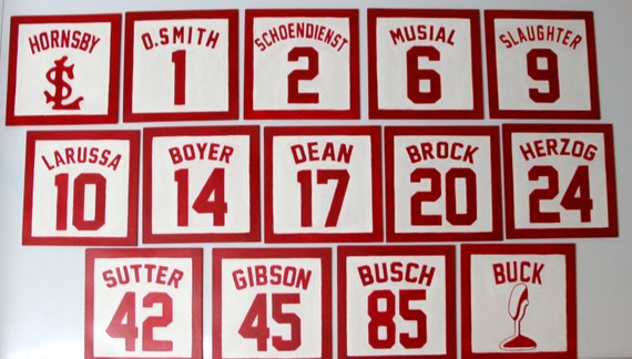 St Louis Cardinals Retired numbers fan cave by StayAtHomeRN