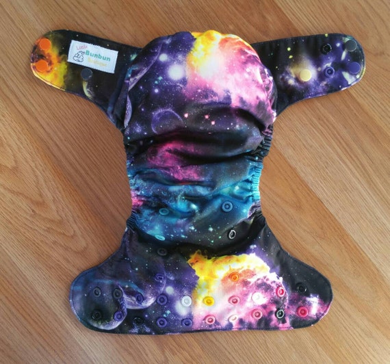 Galaxy cloth diaper allinone cloth by LittleBunbunBoutique