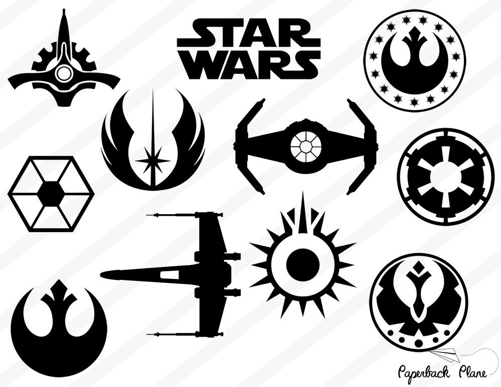 Download star wars SVG PNG Cut Files for use with Silhouette Studio