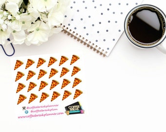 Planner Stickers | Pizza Stickers| Take Out Stickers|Fast Food Stickers|Dining Out Stickers|Pizza Party Stickers|Mini Sheet Pizza