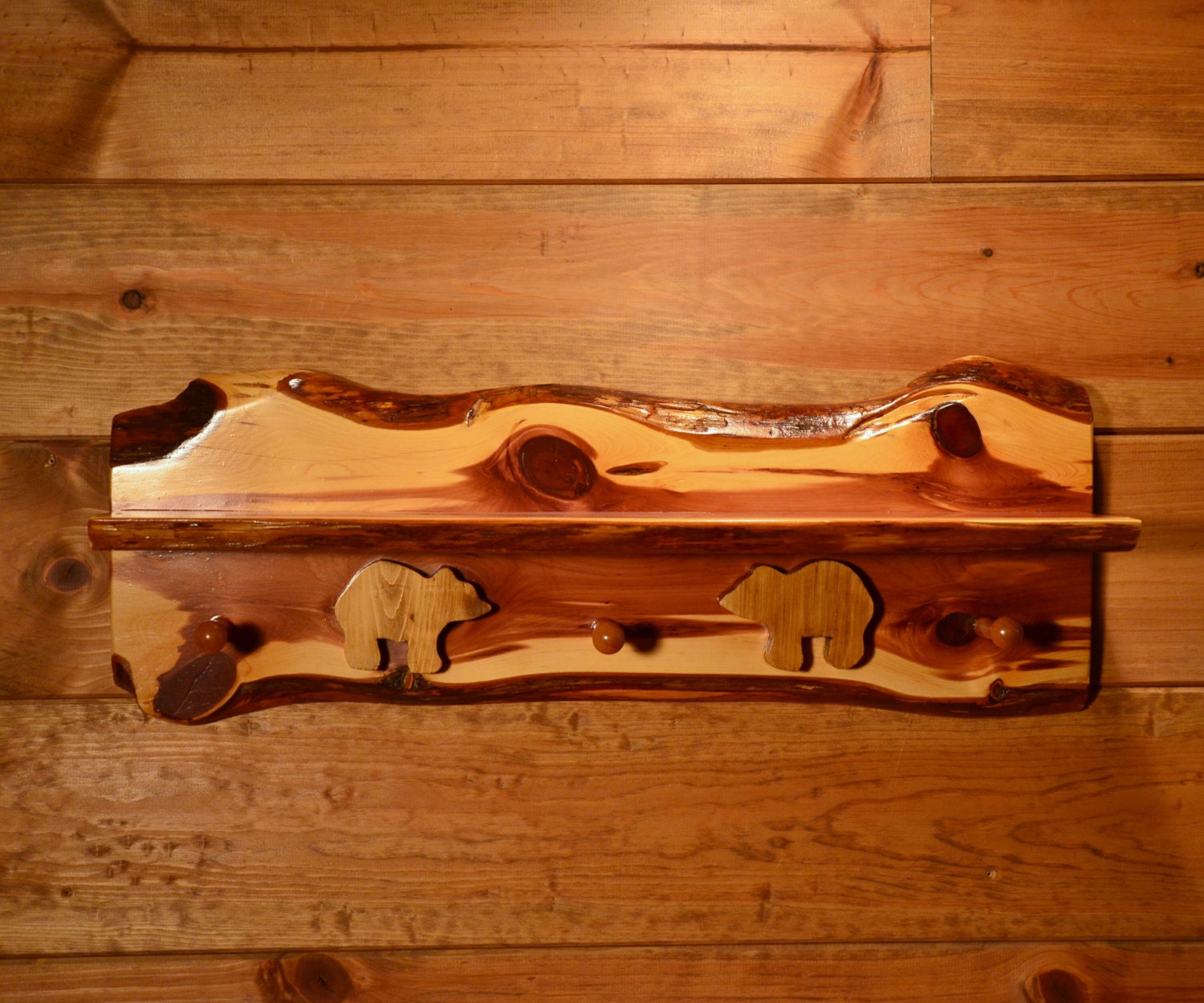 Rustic Red Cedar Coat Rack by NorthernInspiration on Etsy