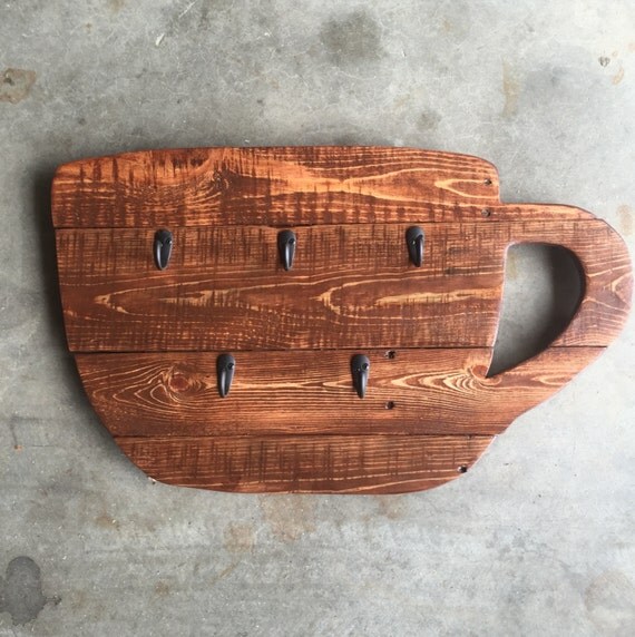 Wood Mug Rack Mug Rack Cup Rack Wood Coffee Mug by