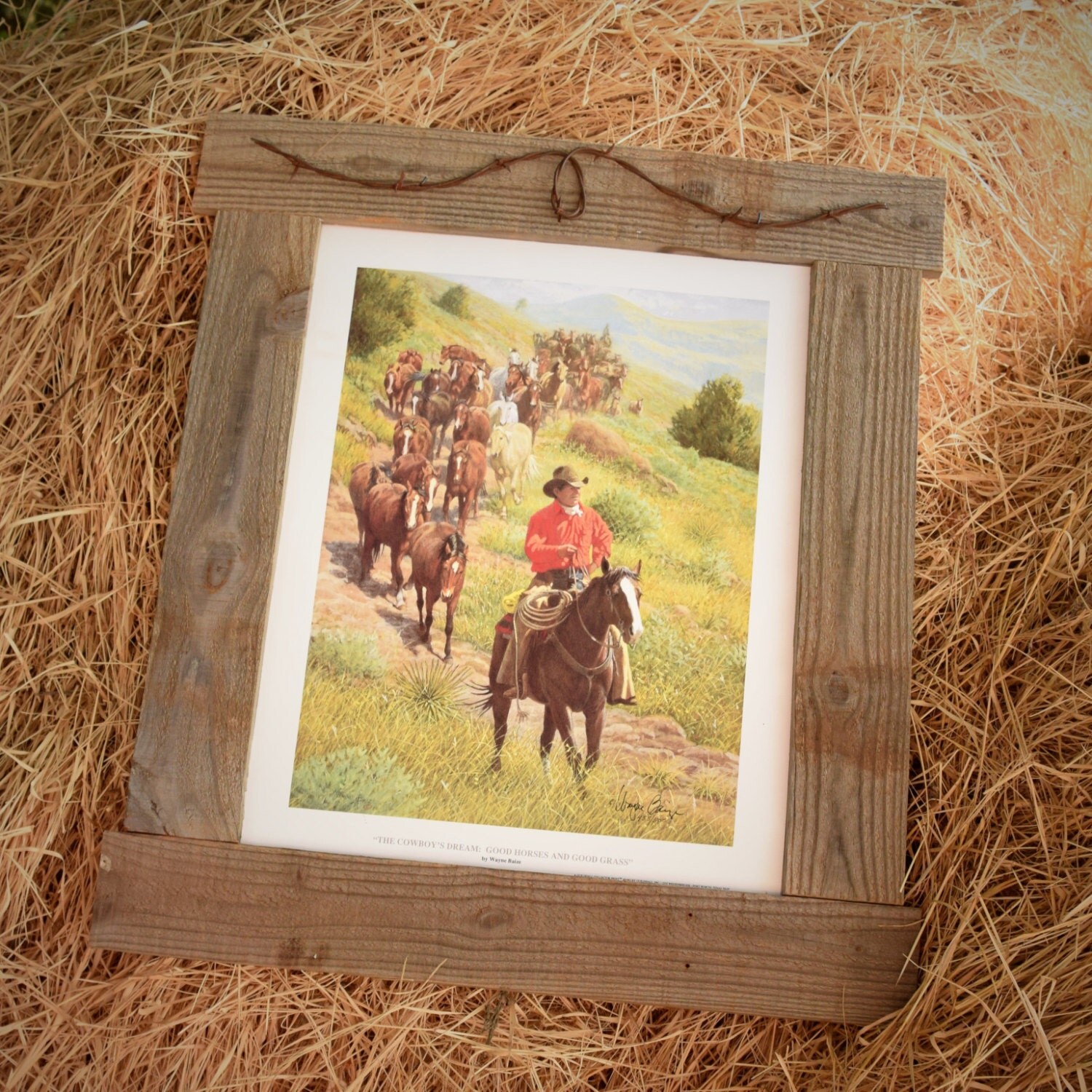 8 X 10 Rustic Western Wood Picture Frame