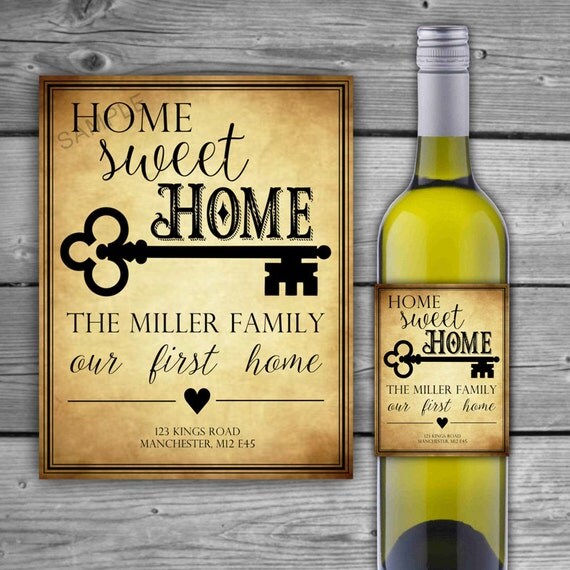 PRINTABLE Housewarming Wine Label Personalized Housewarming