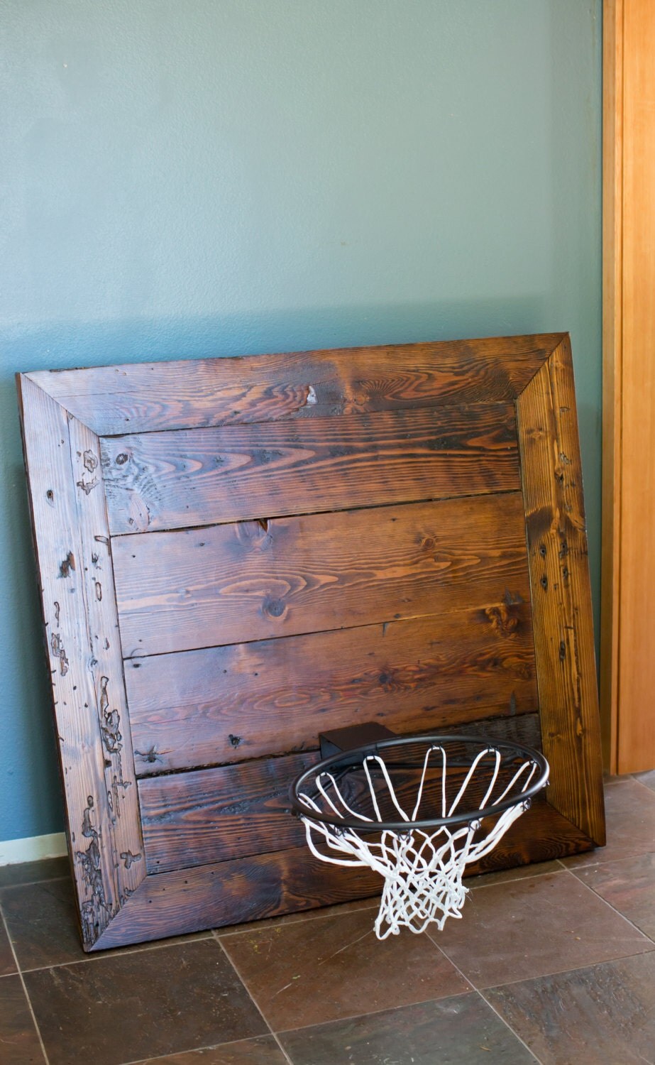 Rustic Basketball Backboard & Rim