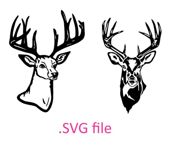 deer head svg design buck head design svg by OhThisDigitalFun