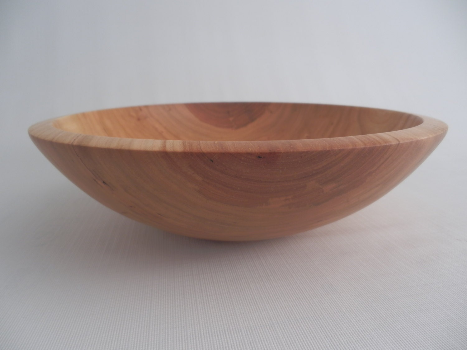 Large Wooden Salad Bowl Cherry Hand Turned
