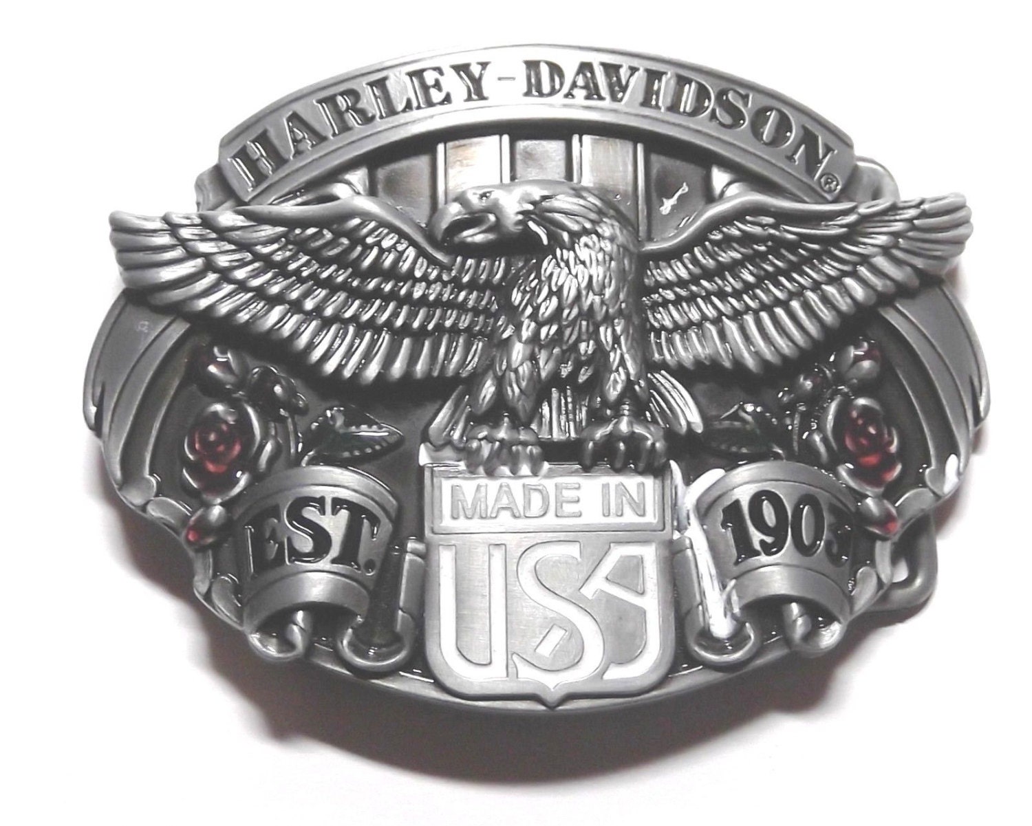  Harley Davidson USA Metal Logo Belt Buckle by FastTrack2Go 