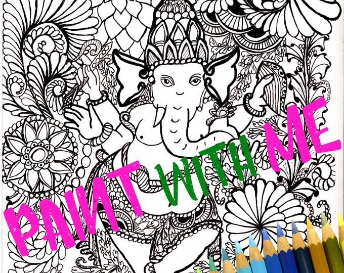 Printable Doodle Adult Coloring Page, PDF Zentangle Coloring Page, Line art, Printable Coloring Page, Download,
